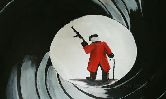 James Bond 007 chelsea pensioner Dave H painting